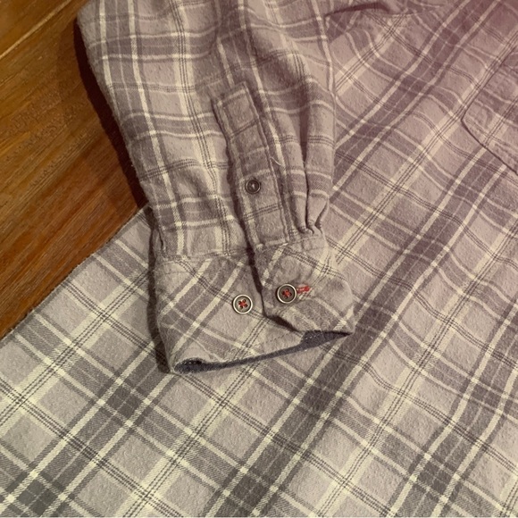 Alexandra Julian Colours Men’s Grey Plaid Flannel Button Up Shirt Size XXL - Picture 3 of 8